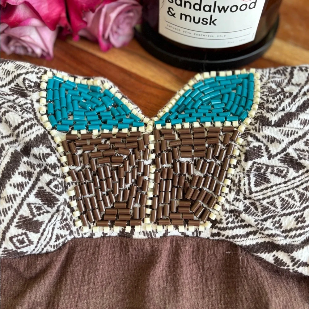 🩵🤎 Super Cute - Unique Self Esteem Brown, White, Red, Blue, Tribal Tank Top - Picture 5 of 9